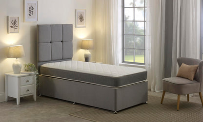 Extreme Comfort Hybrid Grey Essentials Mattress | 2ft6 Shorty (75cm x 175cm) | Memory Foam & Bonnell Spring | Plush Feel | Cooltouch Plus Sleep
