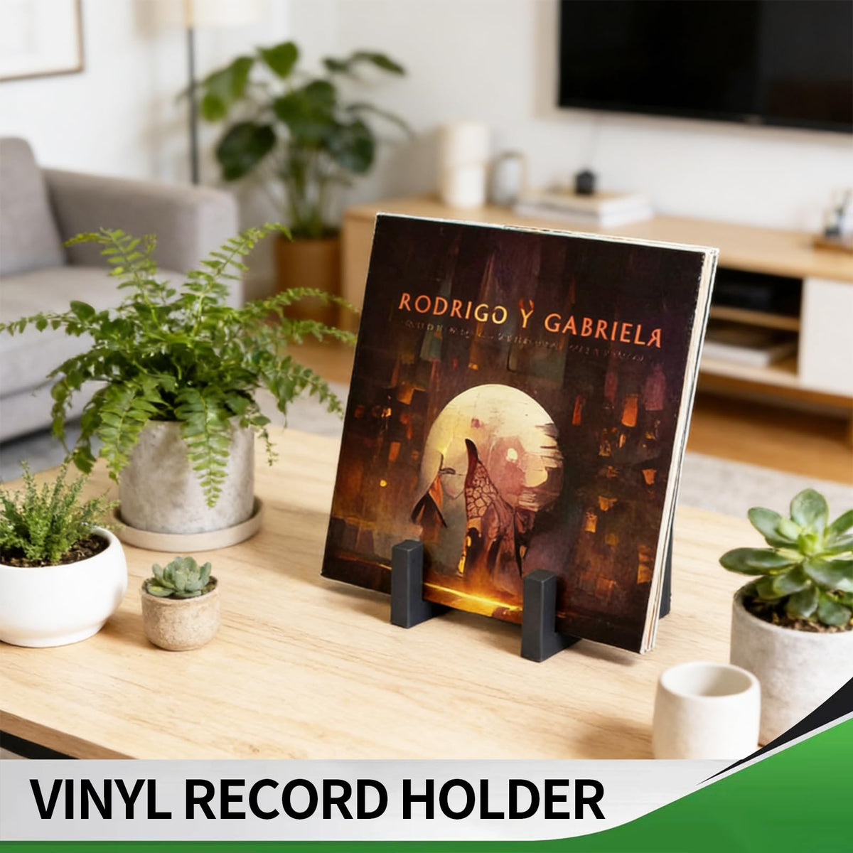 MHYMX Vinyl Stand, Vinyl Record Storage Metal Record Holder Album Display Rack Black Multiple Plate Stand for Display LP Photo Book Plates