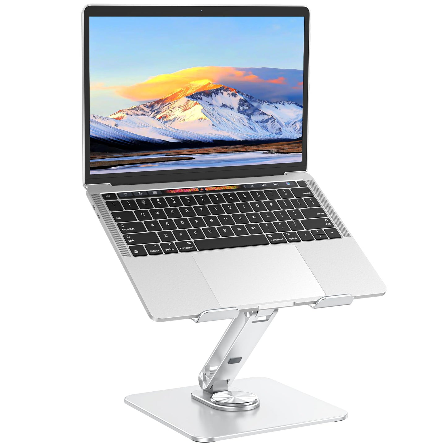 Auvo ALS06 Laptop Stand, Adjustable Computer Stand with 360° Rotating Base, Ergonomic Laptop Riser for Desk, Fits 11-15.6 inch Laptops