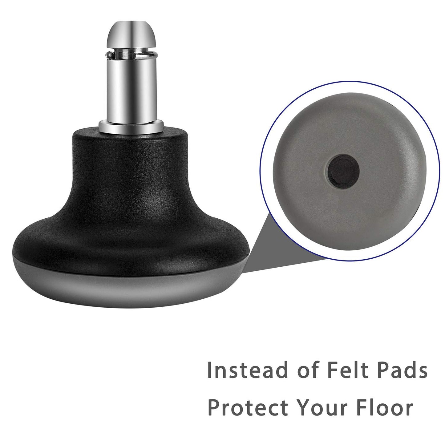 uvce Bell Glides Replacement Office Chair Swivel Caster Wheels to Fixed Stationary Castors
