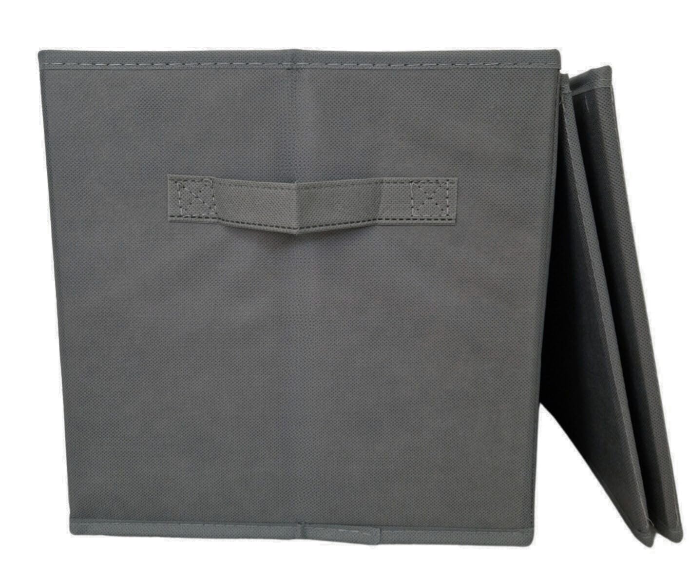 Aryllis Folding Storage Boxes, Dark Grey, Pack of 4, Collapsible Fabric Storage Cubes - 27cm x 27cm