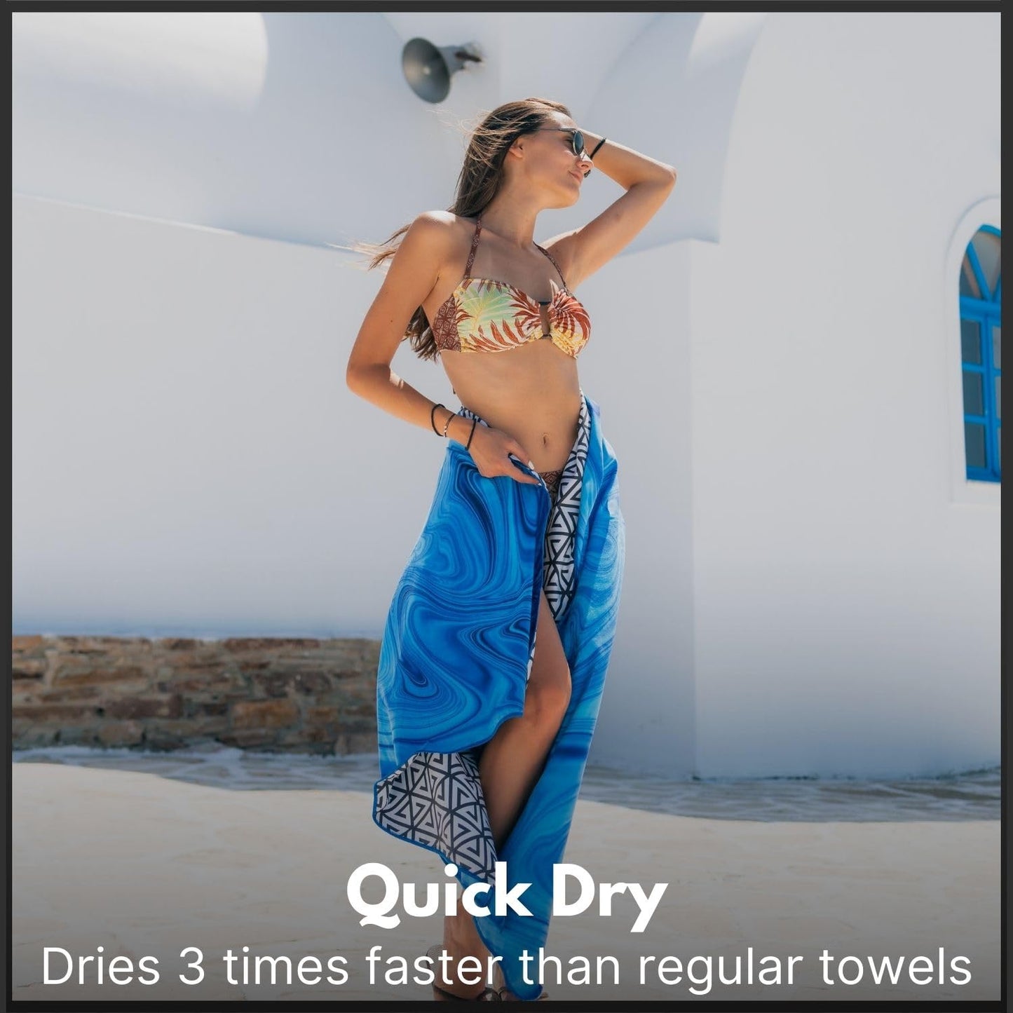 ECCOSOPHY Microfiber Beach Towel for Adults - Oversized Travel Beach Towels with Pouch - 71x35 inch Quick Dry Pool Towels