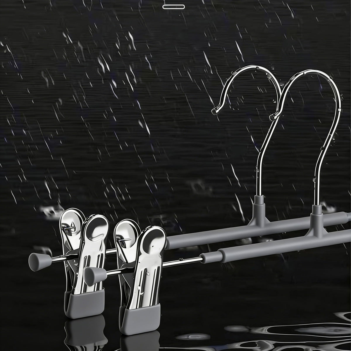 10 Pack Trouser Hanger, 30cm Pants Hangers Space Saving Skirt Hangers with Adjustable Clips,Heavy Duty Clothes Coat Garment Jeans Hangers