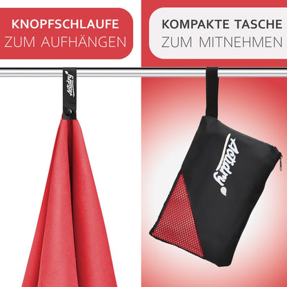 Actidry Microfibre Towel - light and absorbent - 9 colours S M L XL sizes - great for beach, sports and outdoor activity - S 40 x 80 cm 2 pieces