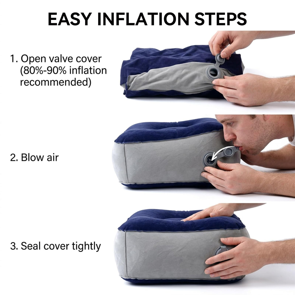 Inflatable Foot Rest for Travel, Inflatable Foot Rest Pillow, Portable Travel Foot Elevator for Aeroplane, Lightweight Foot Stool for Economy Class