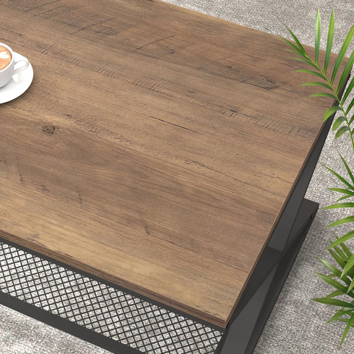 LVB Coffee Table for Living Room Coffee Tables With Storage 120cm Light Oak