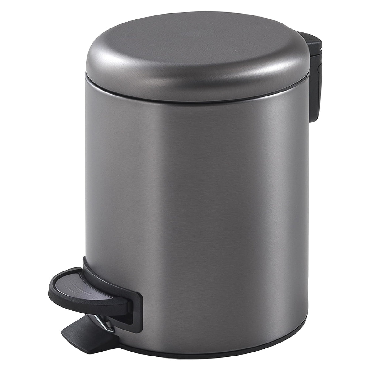Gedy Potty 5 Litre Pedal Bin with Lid - Gun Metal