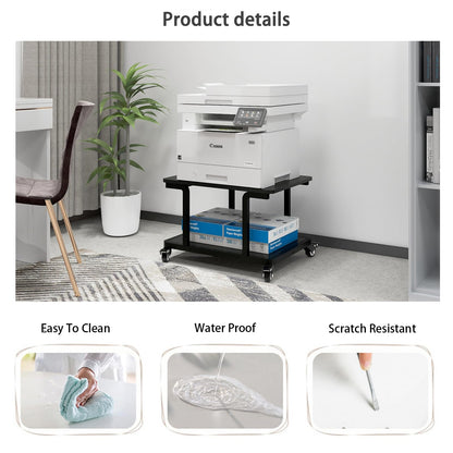 PUNCIA 2-Tier Laser Printer Stand with Storage Shelf Movable Copier Stand