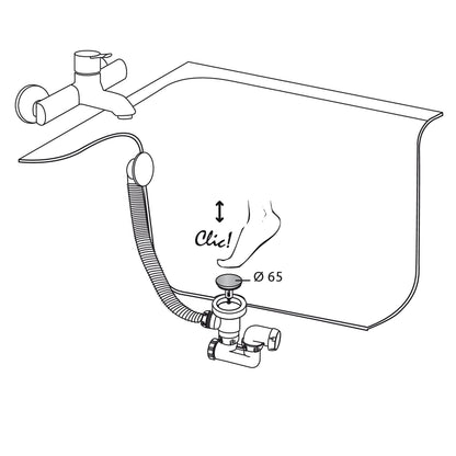 Wirquin Quick-Clac SP9260S Stainless Steel Bathtub Stopper
