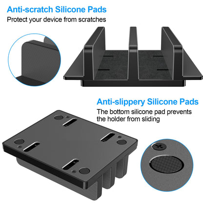 Gogoonike Vertical Laptop Stand, Laptop Holder with Adjustable Dock
