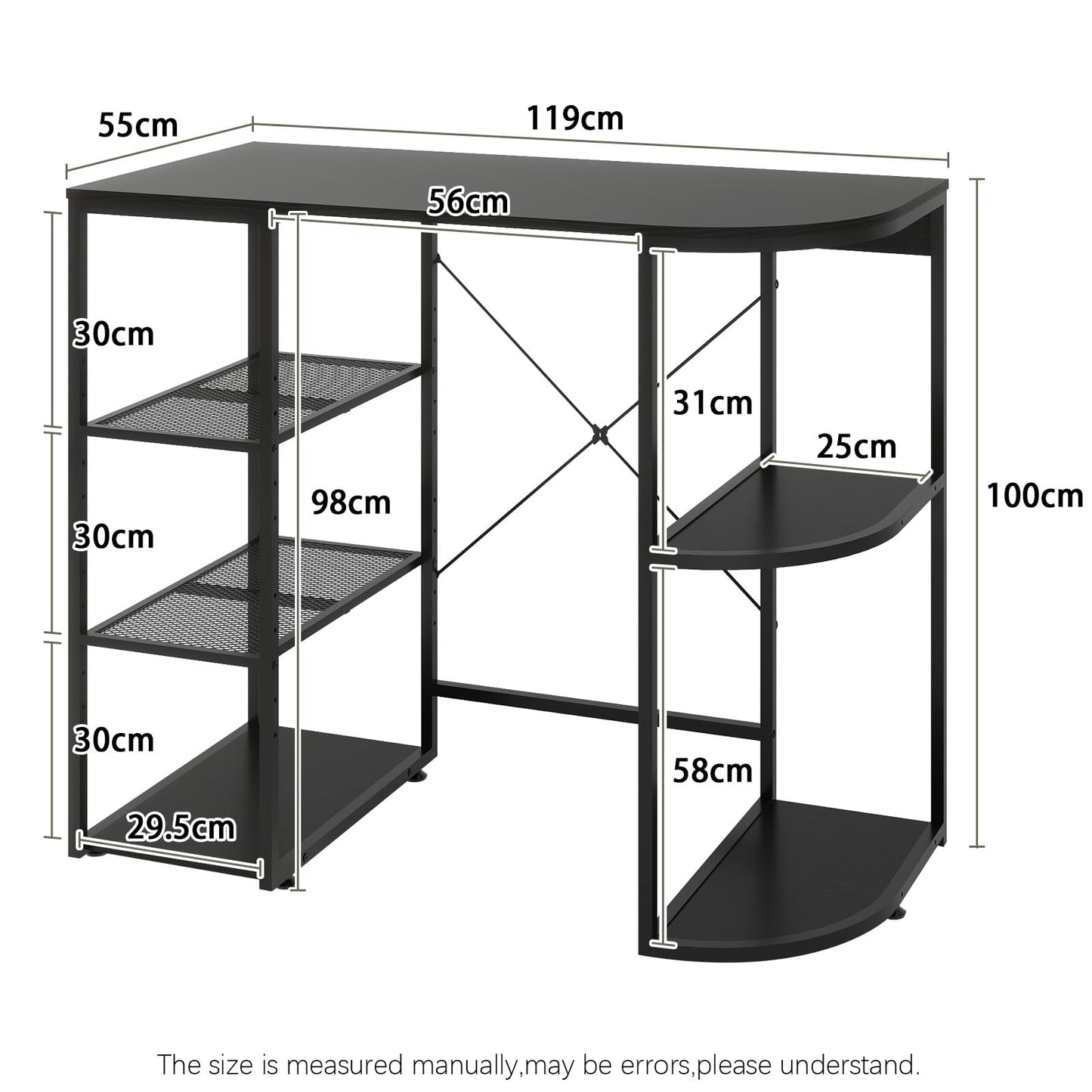 PUNCIA Mini Fridge Cabinet with Storage for Home Dorm Black