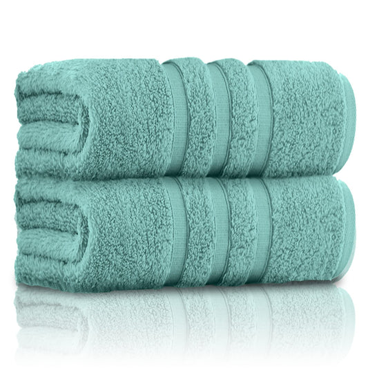 GC GAVENO CAVAILIA 100% Ringspun Cotton, Luxury 550 GSM Zero Twist Towel, Egyptian, Duck Egg, 80x140 Bath Sheet