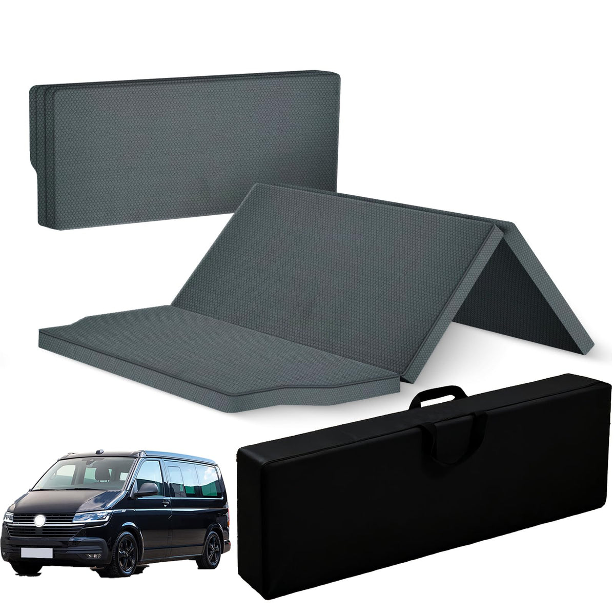 xxjolavv Thick Warm Breathable Foldable Vehicle Mattress Compatible with VW T32 T4 T5 T6 T6.1 T7 Multivan California Beach Caravelle and Transporter