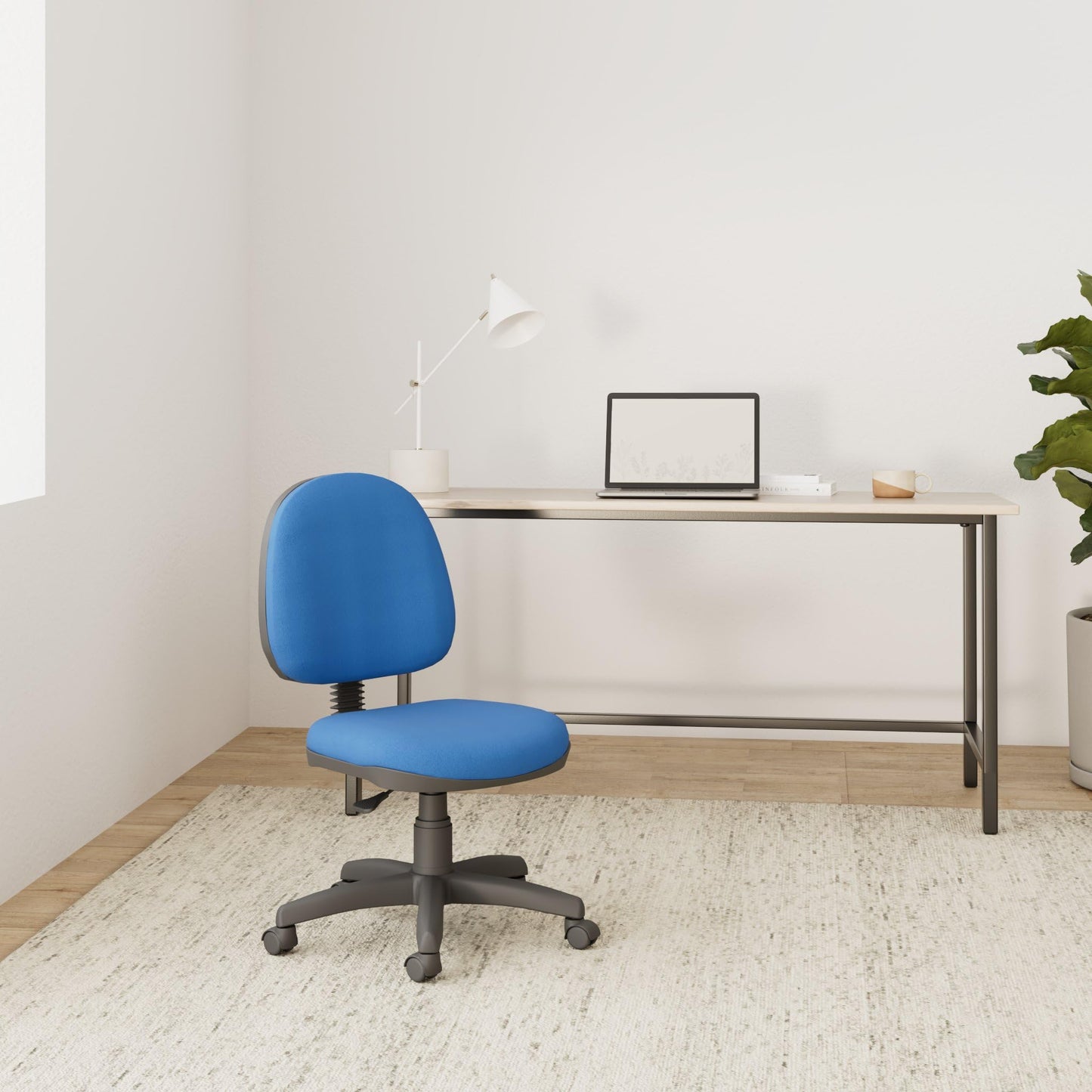 Office Hippo Mid Back Desk Chair, Ergonomic Office Chair For Home & Office With Height Adjustable Seat & Lumbar Support For Extra Comfort