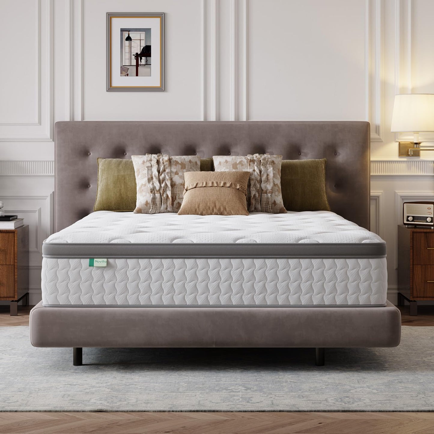 Novilla 3FT Single Bed Mattress Medium Firm, Hybrid Pocket Sprung Mattresses for Support & Comfort, Soft Oeko-tex Fabric and CertiPUR-US Foam