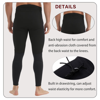 Lemorecn Wetsuits Pants 3mm Neoprene Swimming Canoeing Pants(UK1031-S?