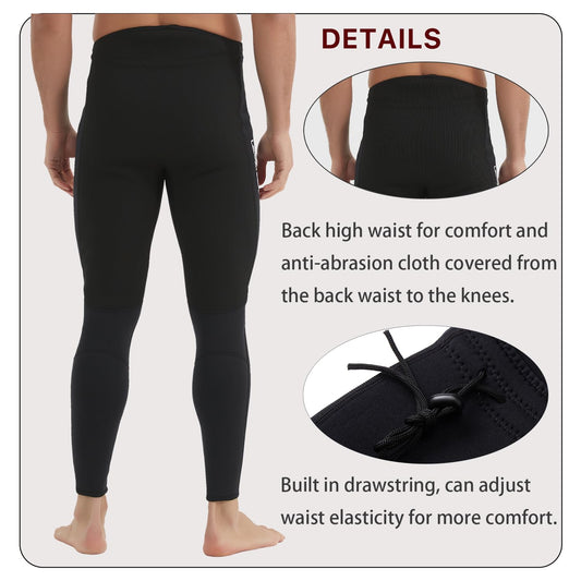 Lemorecn Wetsuits Pants 3mm Neoprene Swimming Canoeing Pants(UK1031-2XL?