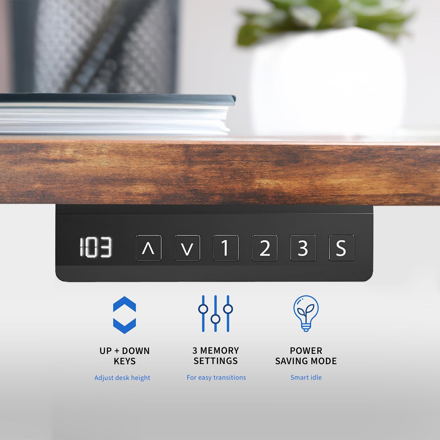 VIVO Electric Stand Up Desk Frame, DIY Workstation, Frame Only, Dual Motor Ergonomic Standing Height Adjustable Base with Memory Controller, Black