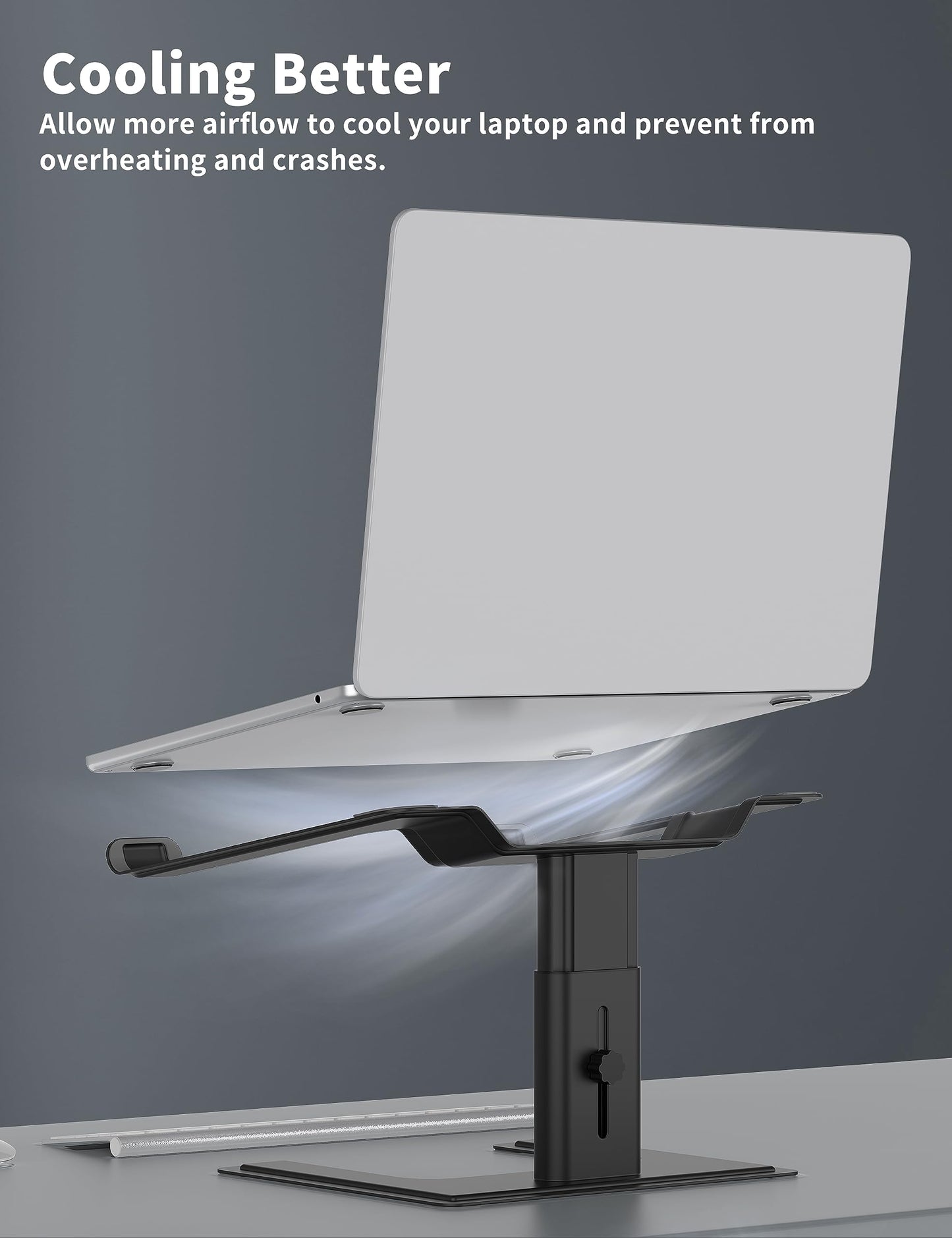 ALASHI Laptop Stand for Desk, Computer Stand Adjustable Height, Ergonomic Notebook Laptop Riser