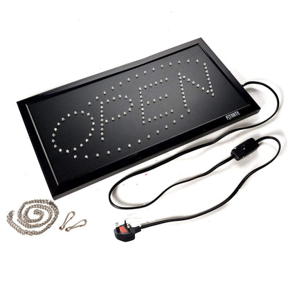 FITNATE LED Open Sign, 19x10 inch (48x25cm) 2 Modes Flashing & Steady Light, Open Sign for Business Advertisement Board Electric Display Board for
