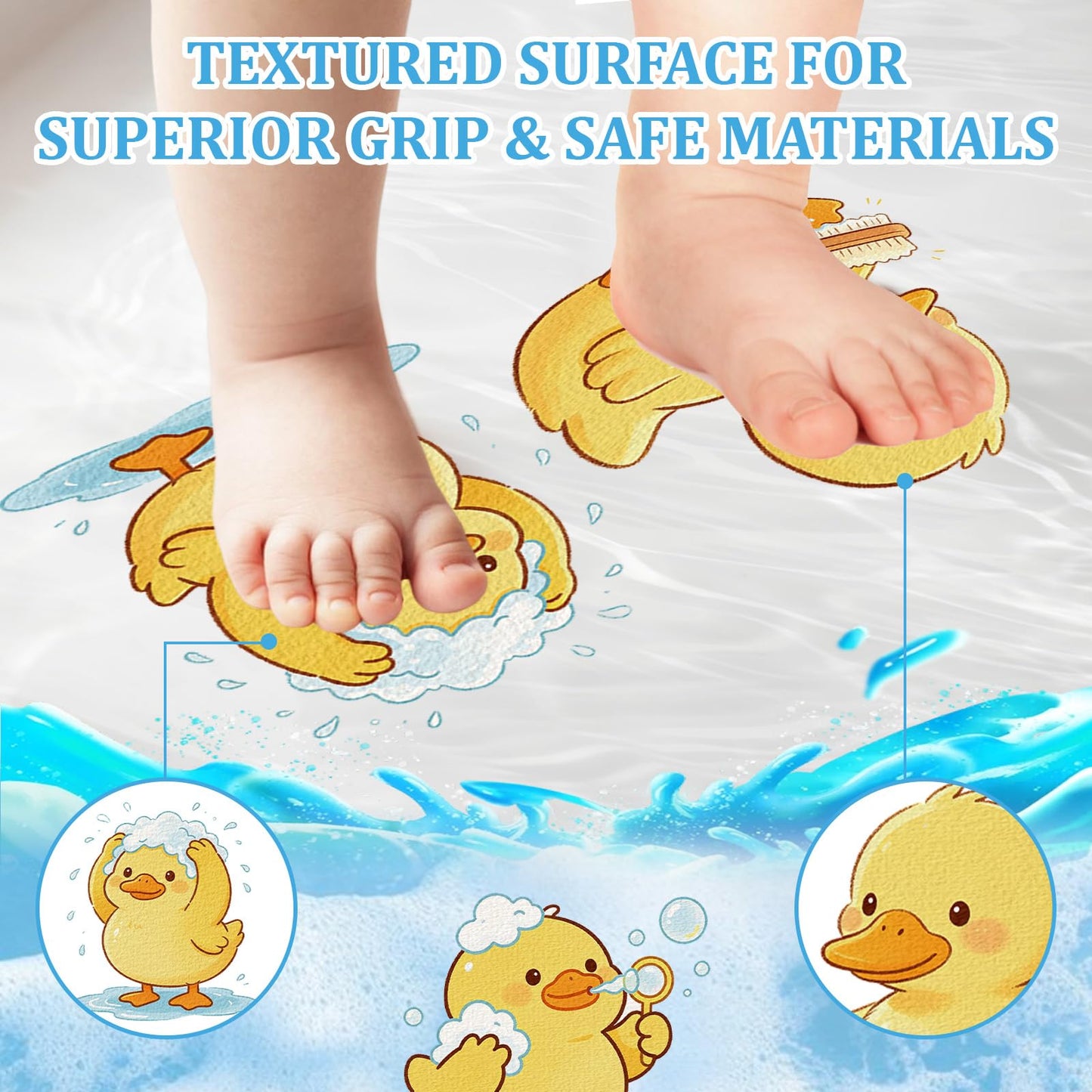 MOROBOR Non Slip Bathtub Stickers, 6 PCS Cute Animals Theme Bathtub Sticker Anti-Slip Adhesive Applique Decal with Scraper for Bath Tub Stair Shower