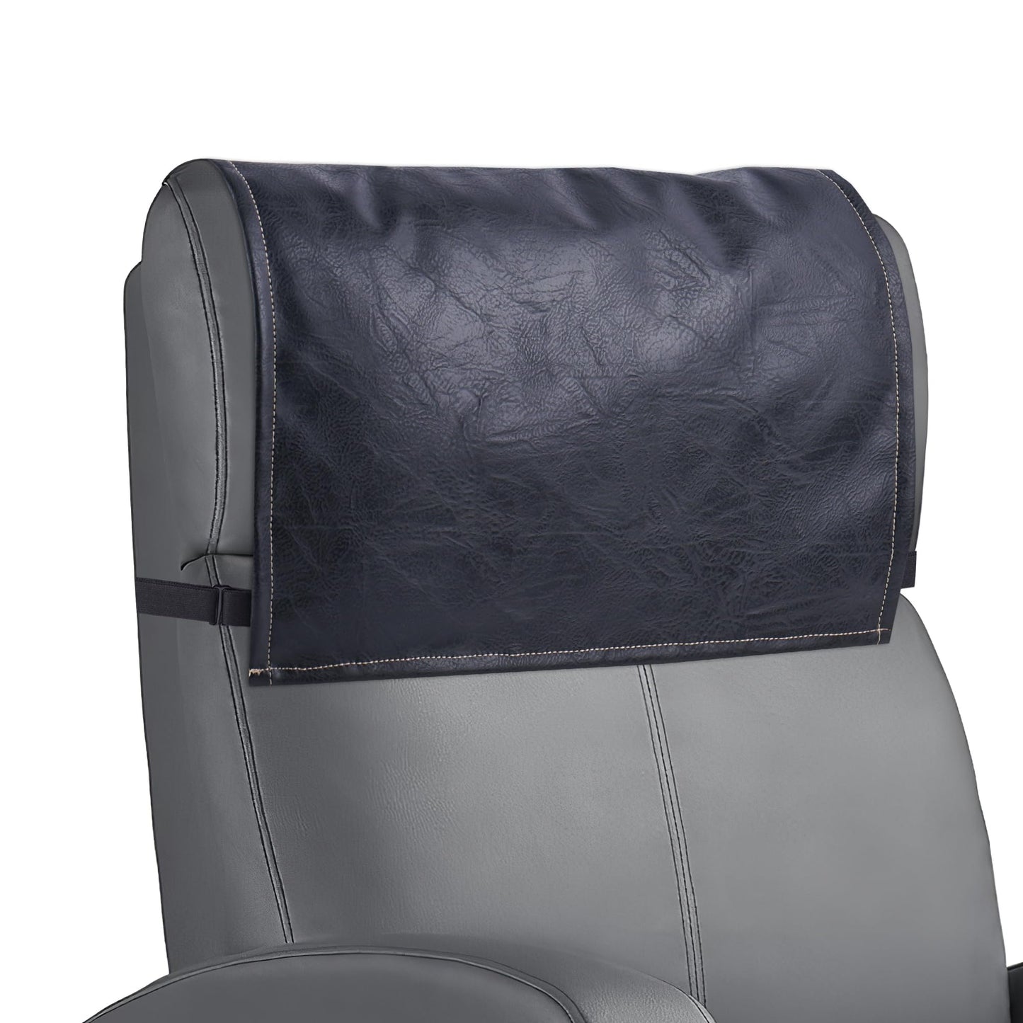 Mtzmy Recliner Headrest Protector,Non Slip Waterproof Headrest Cover,Leather Recliner Headrest Cover for Sofa,Furniture,Living Room,Office