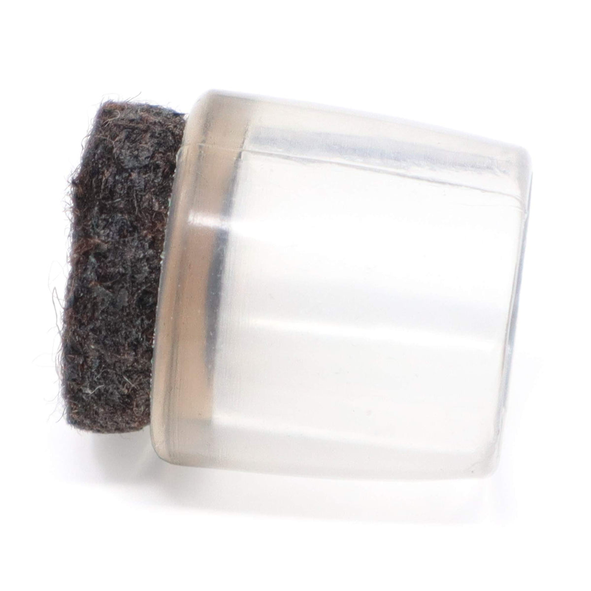 Adsamm / 16 x Leg tips with felt for round tubes | ø for round tubes 0.51-0.55 '' 13-14 mm | trasparente | round