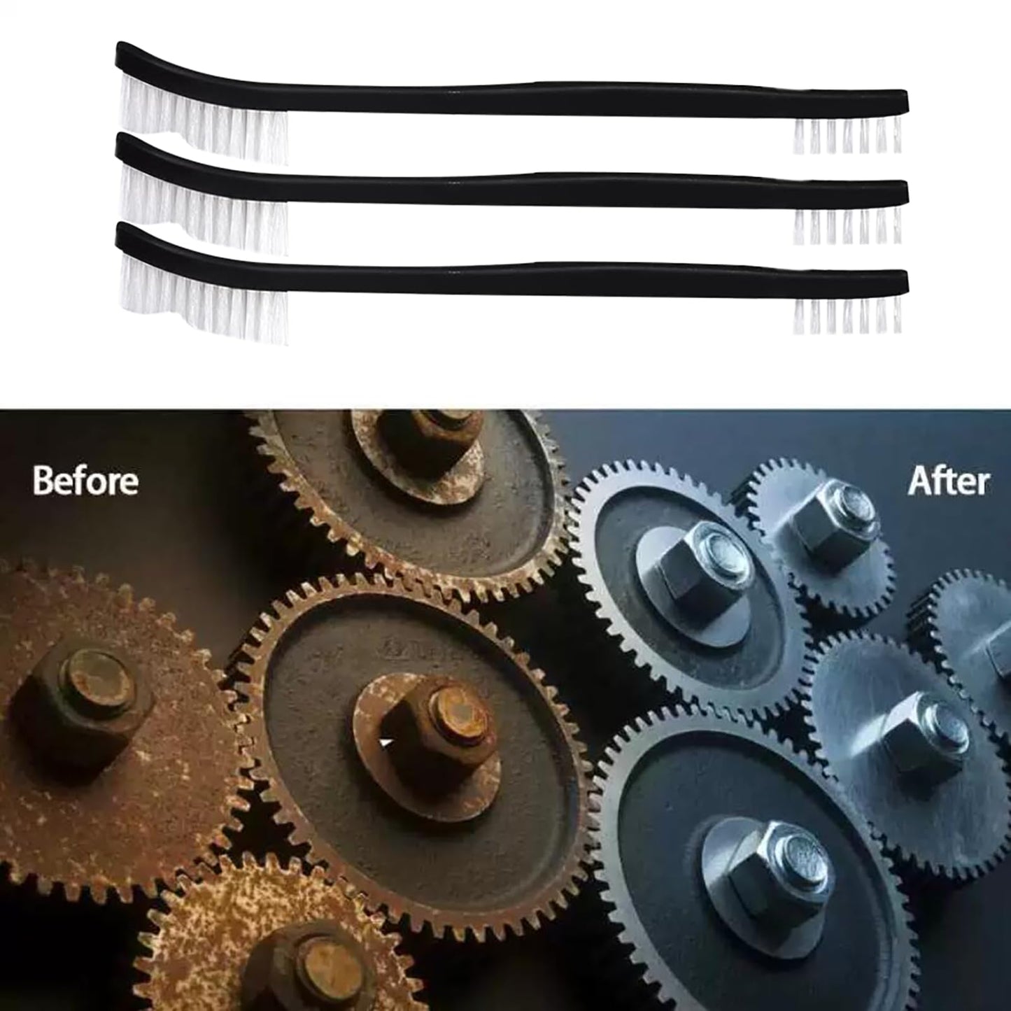 10 PCS Small Cleaning Brushes Set, Double-Ended Nylon Detailing Crevice Brush 7Inch All Purpose Stiff Bristles Brushes for Kitchen Sink Bathroom Gaps