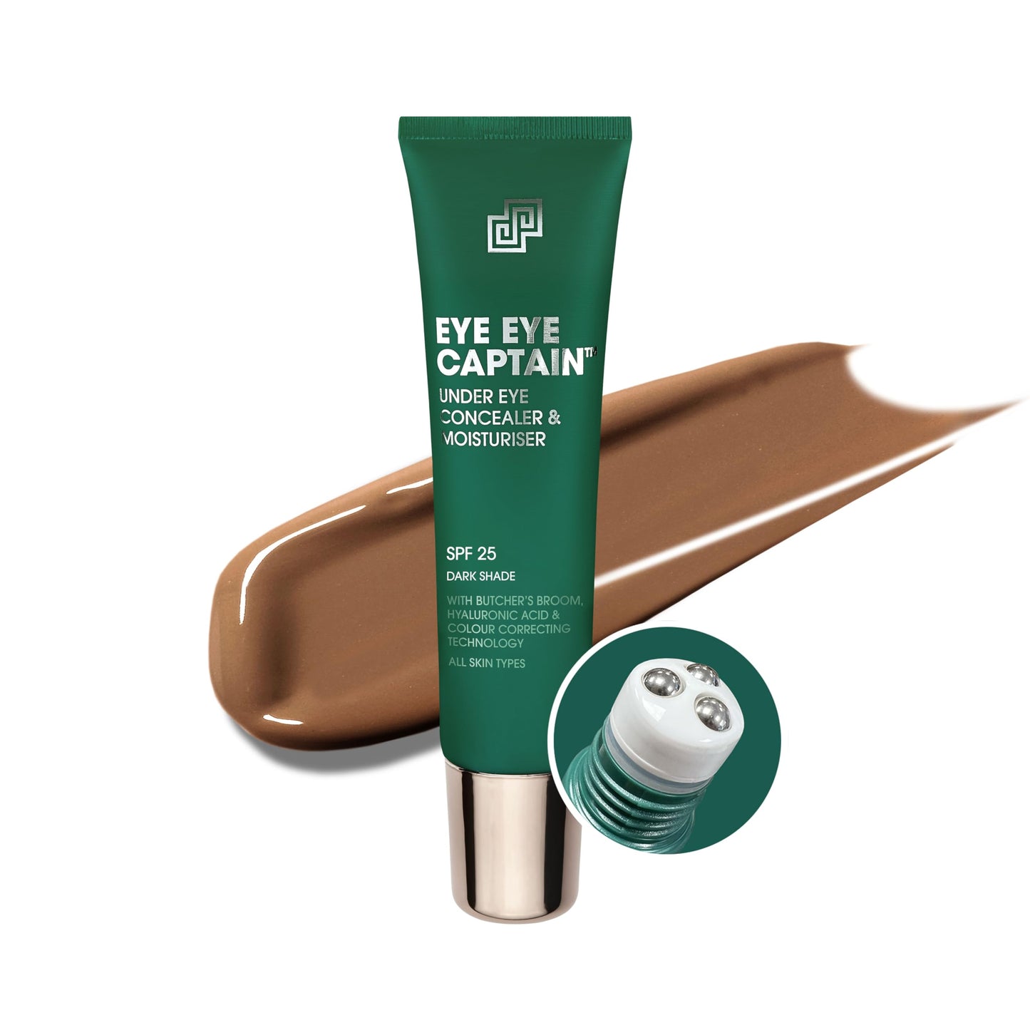 Shakeup Cosmetics Mens Concealer, Vegan Formula For Men, Naturally Covers Dark Circles, 24hr Moisturisation with SPF, in Dark Shade, 15ml. Aka. EYE
