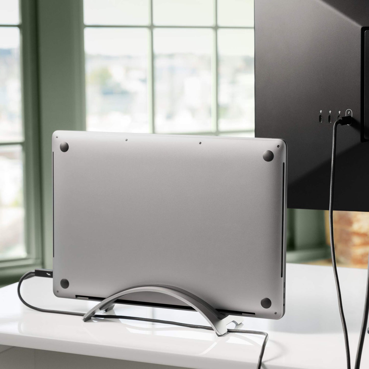 Twelve South BookArc for MacBook | Space-saving vertical stand to organize work & home office for Apple MacBooks, *Now compatible with M1 MacBooks*
