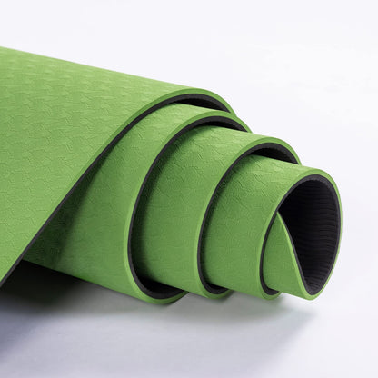 Marjar Yoga Mat Non Slip Exercise Mat TPE Eco Friendly Anti-Tear Yoga Mats for Women 1/3" Fitness Mat for Home Pilates Mats with Carrying Strap