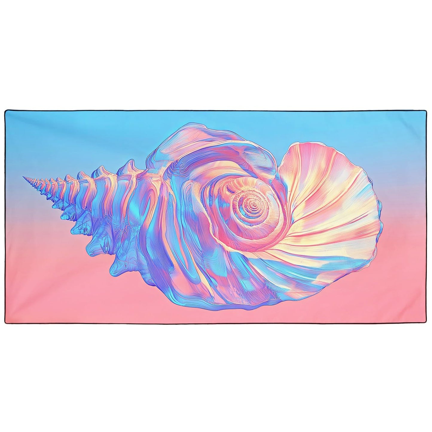 YISUMEI Pink Conch Beach Towels for Adults Extra Large 180 x 90 cm, Microfibre Lightweight Quick Dry Towel for Swimming Pool Cruise Travel Sports