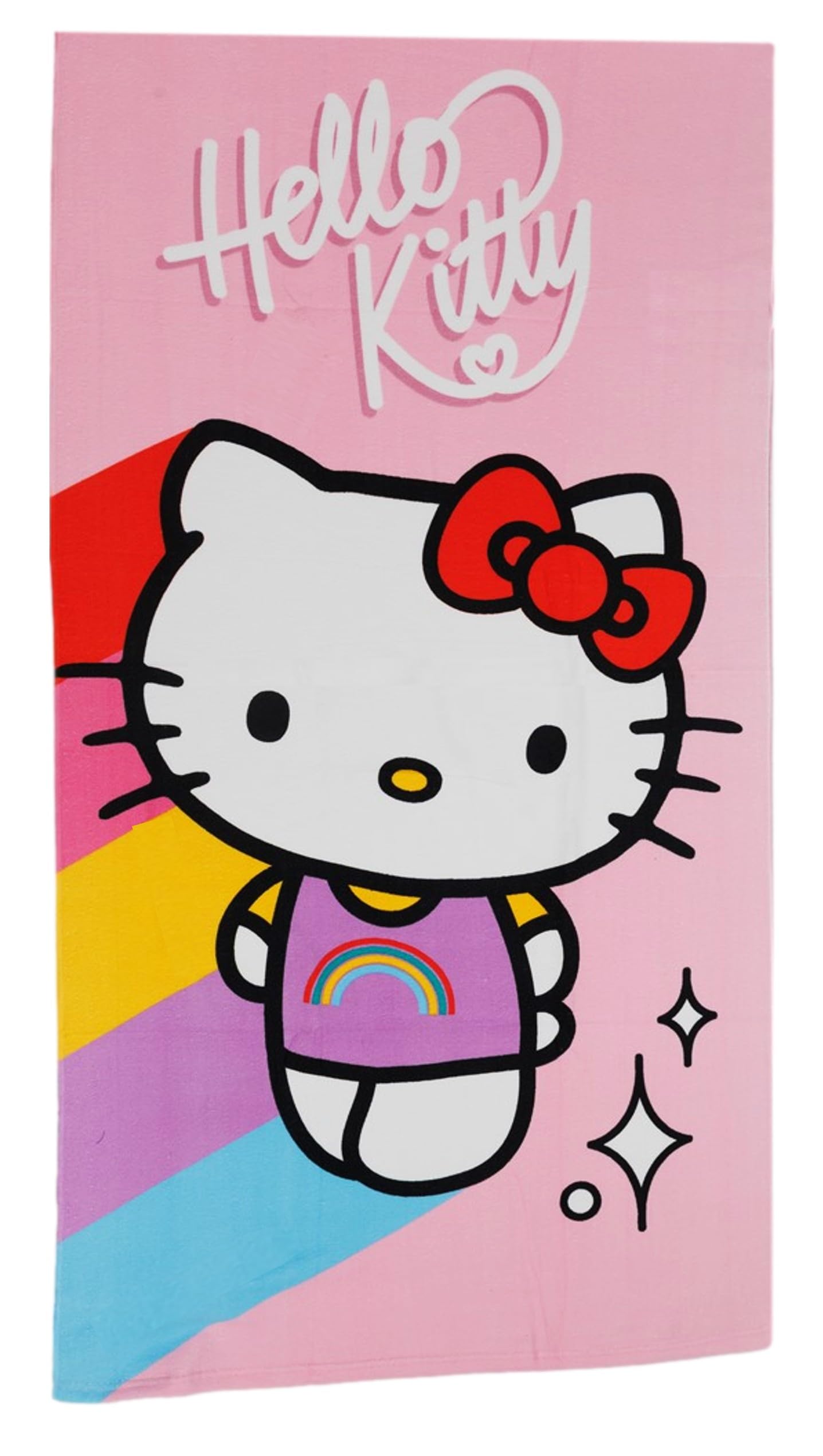 Aymax Children's Towel Beach Towel Beach Towel Bath Towel 70 x 140 cm Boys and Girls Microfibre (Hello Kitty)