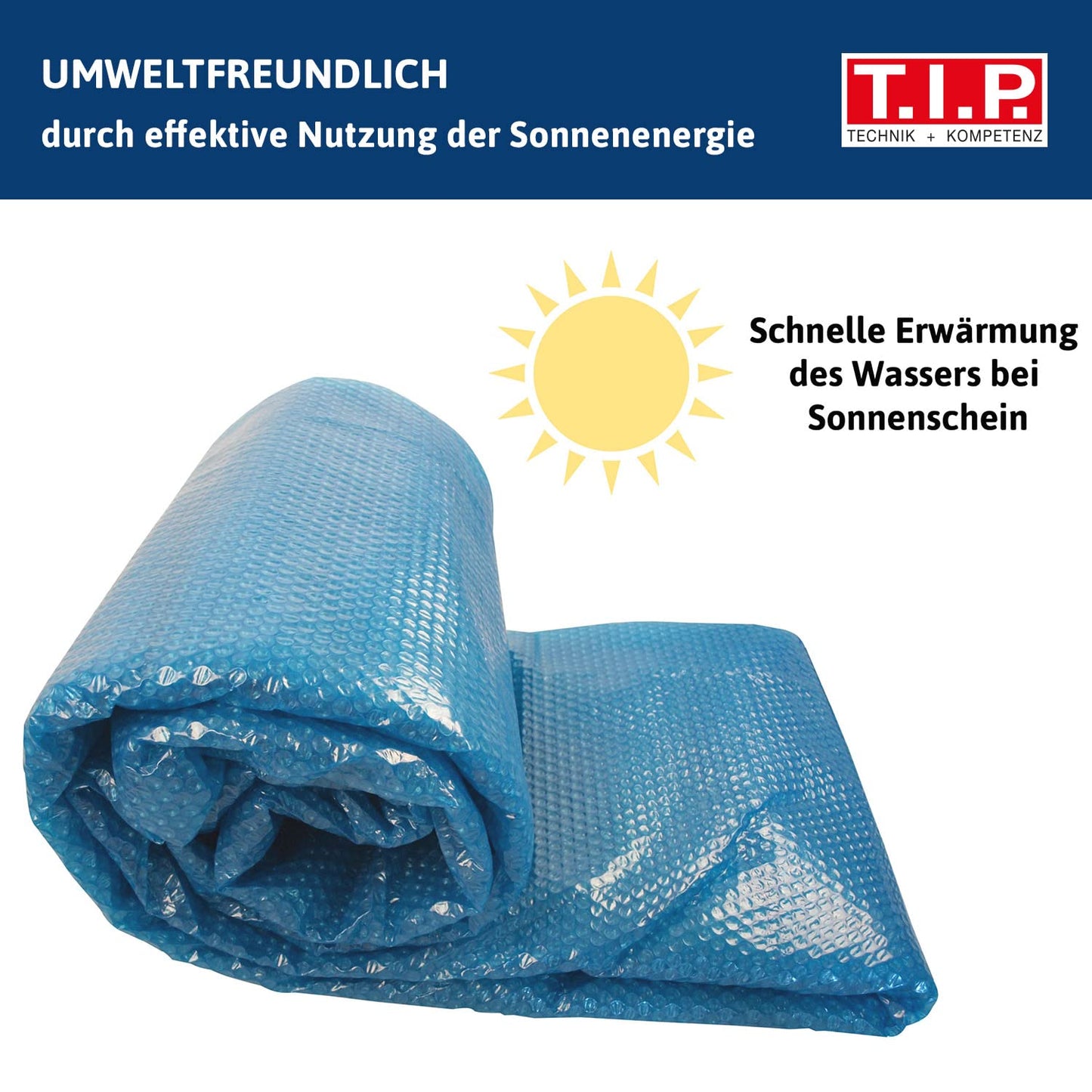 T.I.P. SSF 460/120 Solar Tarpaulin for Ring Pool, 120 Mu, Blue, Diameter 4.6 m, 30451
