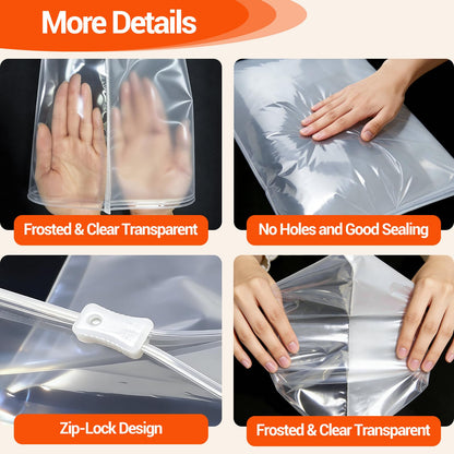 30Pcs Large Ziplock Bags 50x40cm Plastic Reusable Zip lock Bags