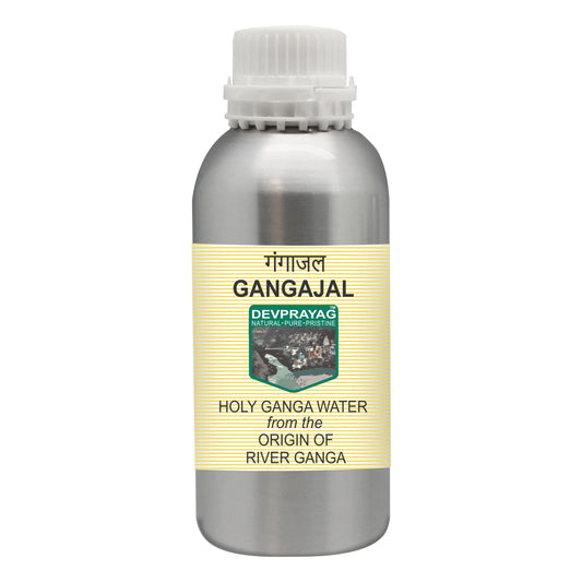 Devprayag Gangajal Holy Ganga Water from The Origin or Beginning of River Ganga at Devprayag in Aluminium Bottle 300ml (10 oz)
