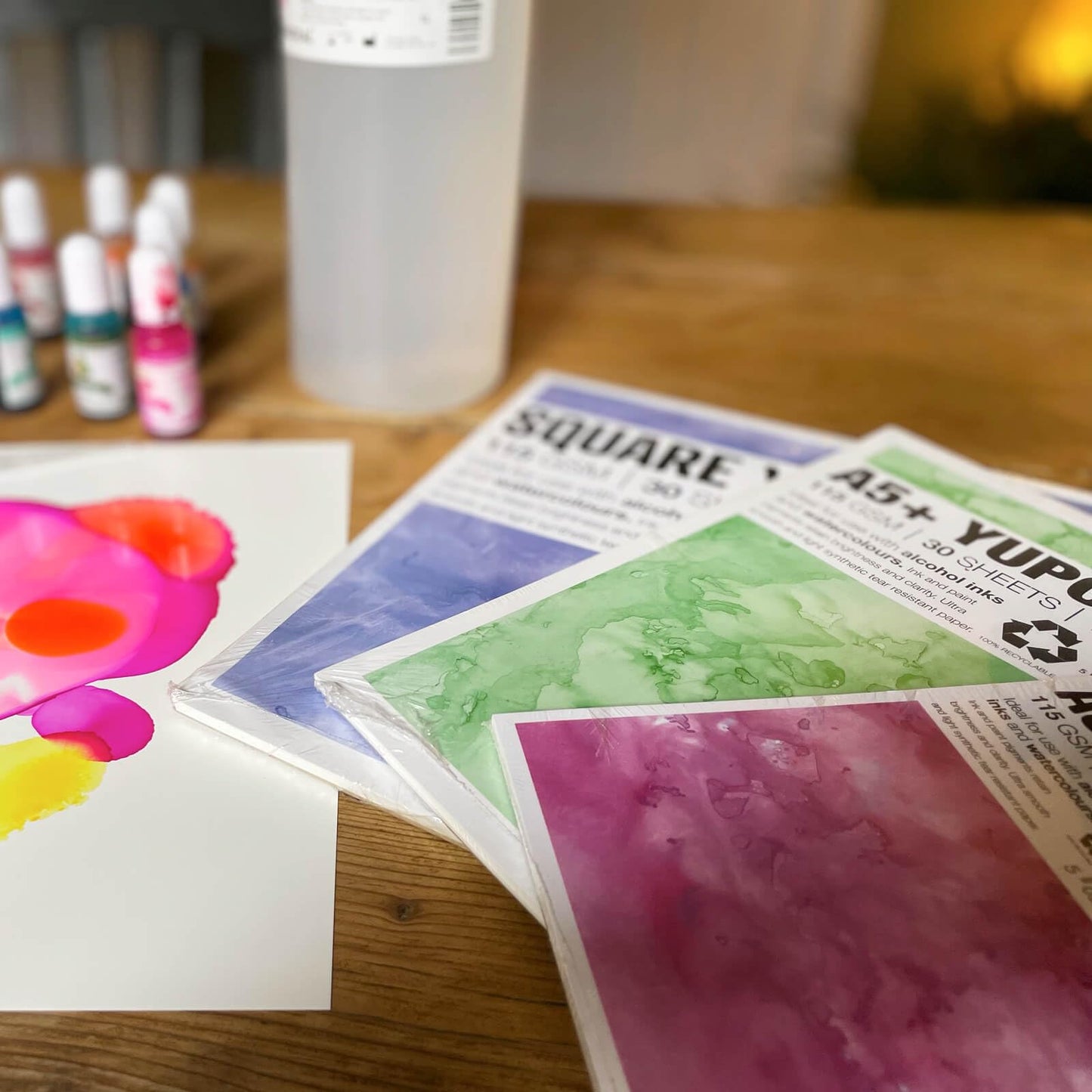 Punkcards - Yupo Paper - Alcohol Inks - Yupo Paper A2 - Alcohol Ink Art Paper - for Artists and Painters - 30 Sheets - 115gsm - A2+ - 450mm x 640mm