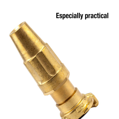 Gardena Brass Quick Release Syringe 25 mm 1 Inch - Tubing: Rapid Coupling Connection with Adjustable and Lockable Water Jet 7132-20
