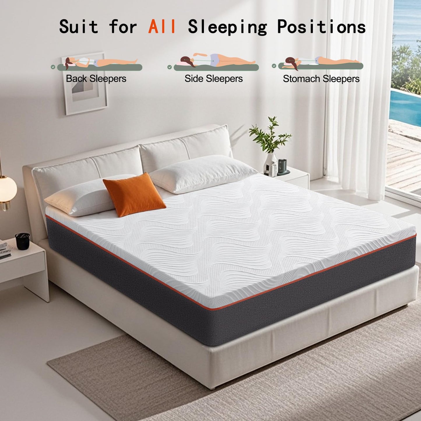Laccard Small Double Mattress, 15cm Memory Foam Mattress, Cooling Small Double Mattresses for Pressure Relief