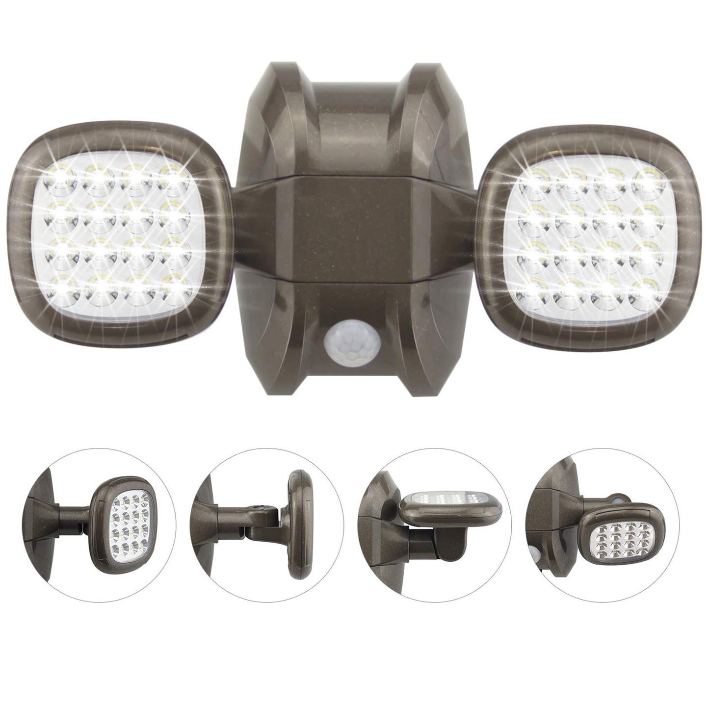 HONWELL Battery Operated Outdoor Lights, Wireless Security Lights with Motion Sensor, Waterproof Outside Flood Lights for Garden, Yard, Garage, 600LM,