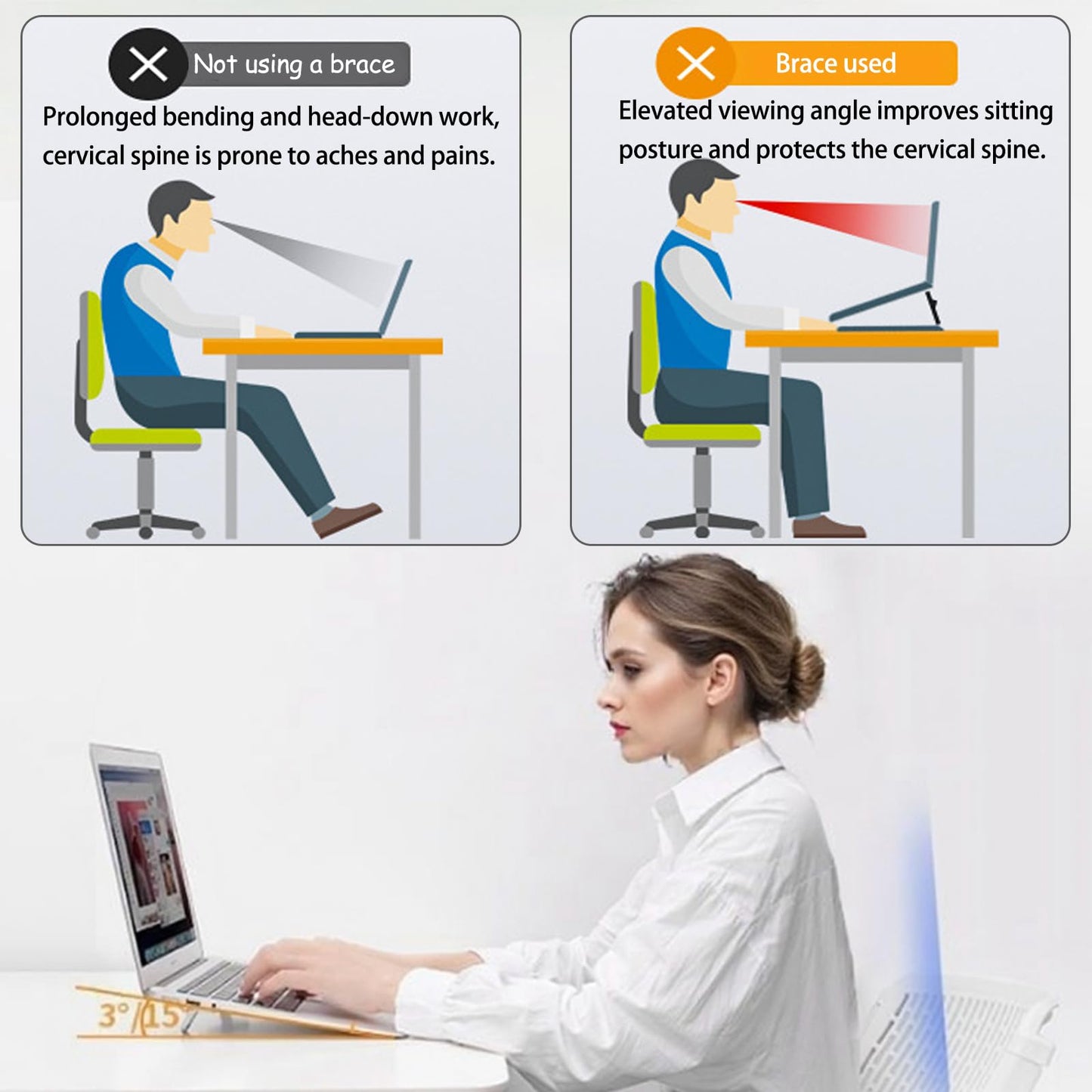 GIEEU 4 PCS Portable Keyboard Riser,Self-Adhesive Laptop Riser Stand,Mini Invisible Laptop Stand,Computer MacBook Zinc Alloy Stand for Desk
