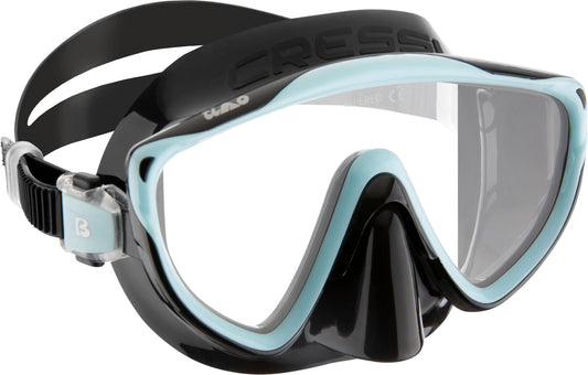 CRESSI Adult Wide View Single Lens Comfortable Snorkeling Mask & Dry Snorkel - Tino & Scilla: Designed in Italy