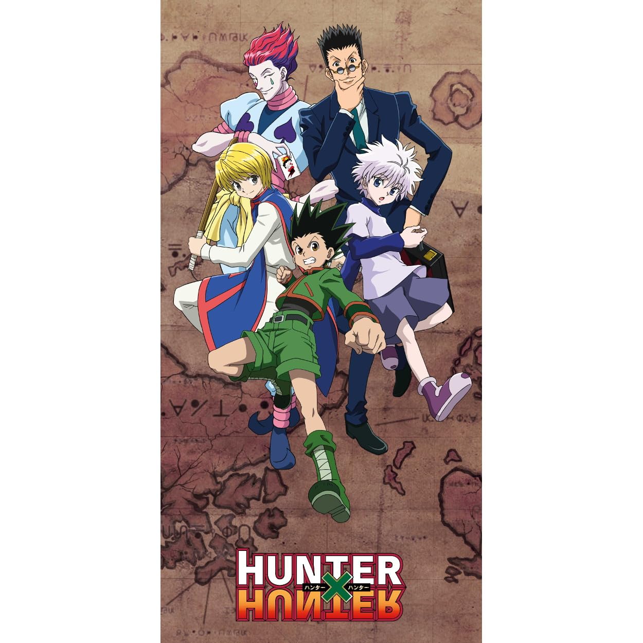 Halantex Hunter X Hunter - Gon Killua Kurapika - Bath Towel Beach Bath Towel - 100% Cotton - Size 70 x 140 cm - Multi-Coloured