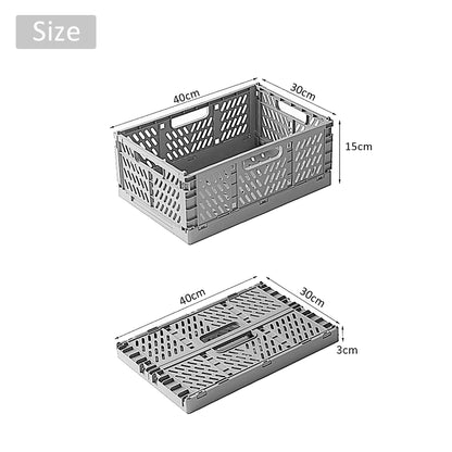 Spesh 4 Pcs Collapsible Crates Storage Boxes Stackable Storage Baskets Plastic Folding Crate Boxes with Handles for Kitchen,Living