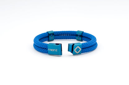 TRION:Z Zen Loop Duo Magnetic Bracelets for Women & Men Wristband Featuring Patented ANSPO Technology Unisex Bracelet (Medium, Indigo Blue)