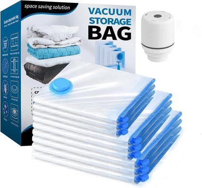 Vacuum Storage Bags with Electric Air Pump, 9 Pack Vacuum Bags