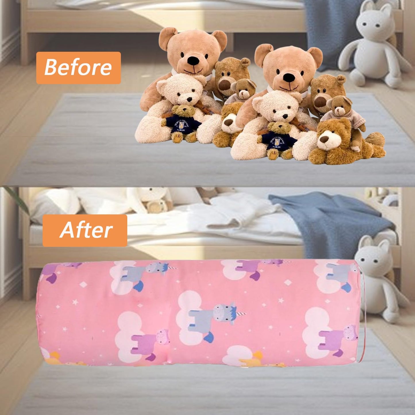 Lansls Bean Bags/Storage for Plush Toys, Pillar Storage for Plush Toys, Things and Seats for Children, Boys and Girls, Sailing Cotton