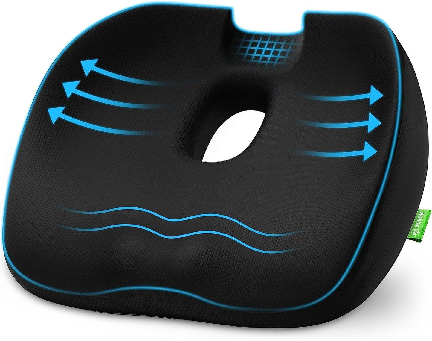 AUVON Donut Pillow Seat Cushion with Scientific Centre Hole for Hemorrhoids