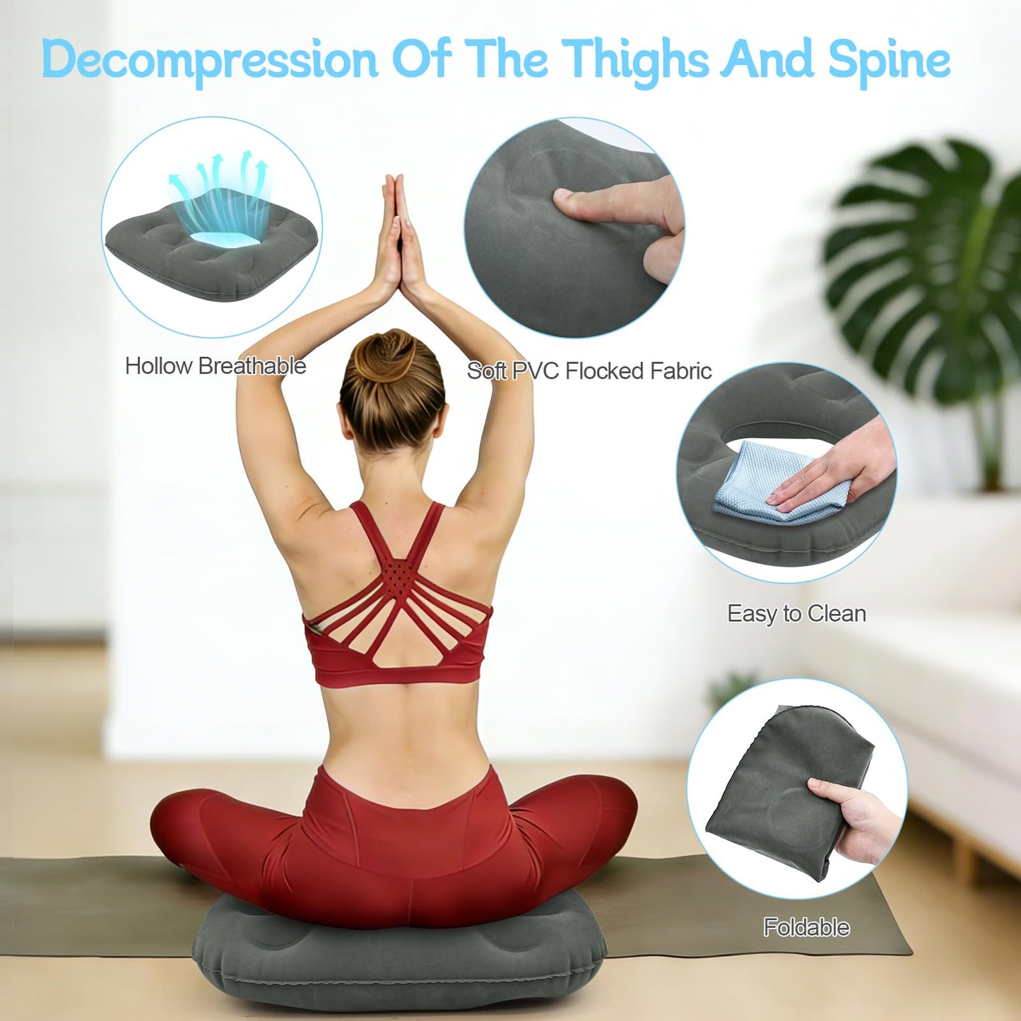 DARENYI Inflatable Donut Pillow, Coccyx Cushion for Tailbone Pain