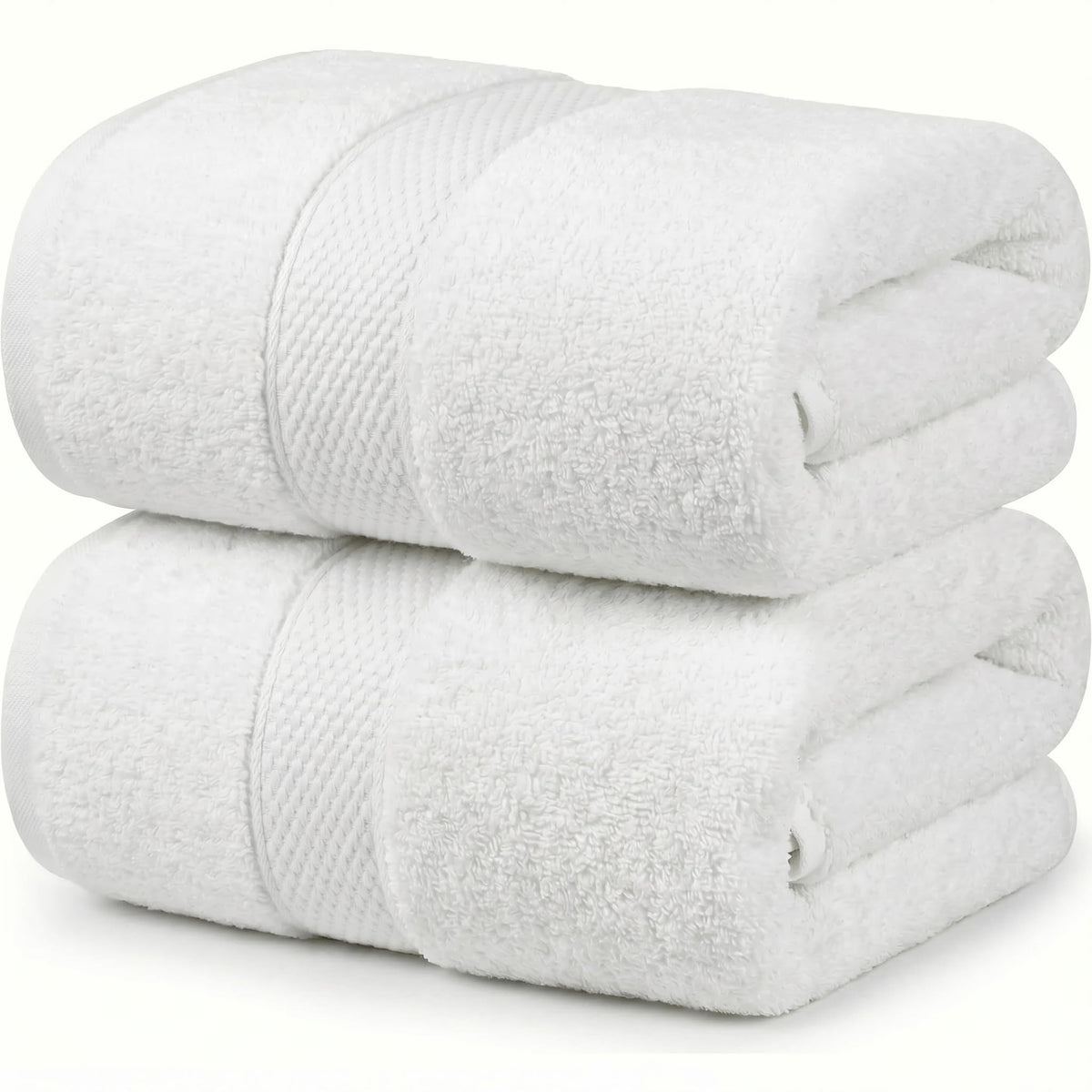 MistyMorning Bath Towels Pack of 2, Extra Large 70x140cm, Luxury 100% Cotton 500GSM Super Soft & Highly Absorbent Quick Dry Luxury Bathroom Towels